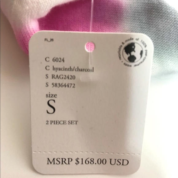 TGIBF Sale Free People Set Tie Dye Fuzzy Sweater Shorts - Picture 3 of 11